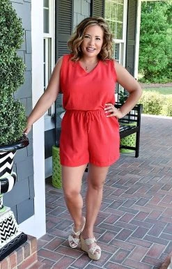 Vision - JP109 - 61322 She's Got The Look Romper - Red