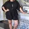 143 Story - IJM7452 - 82121 BOTTOMS Drawn To You Romper - Black
