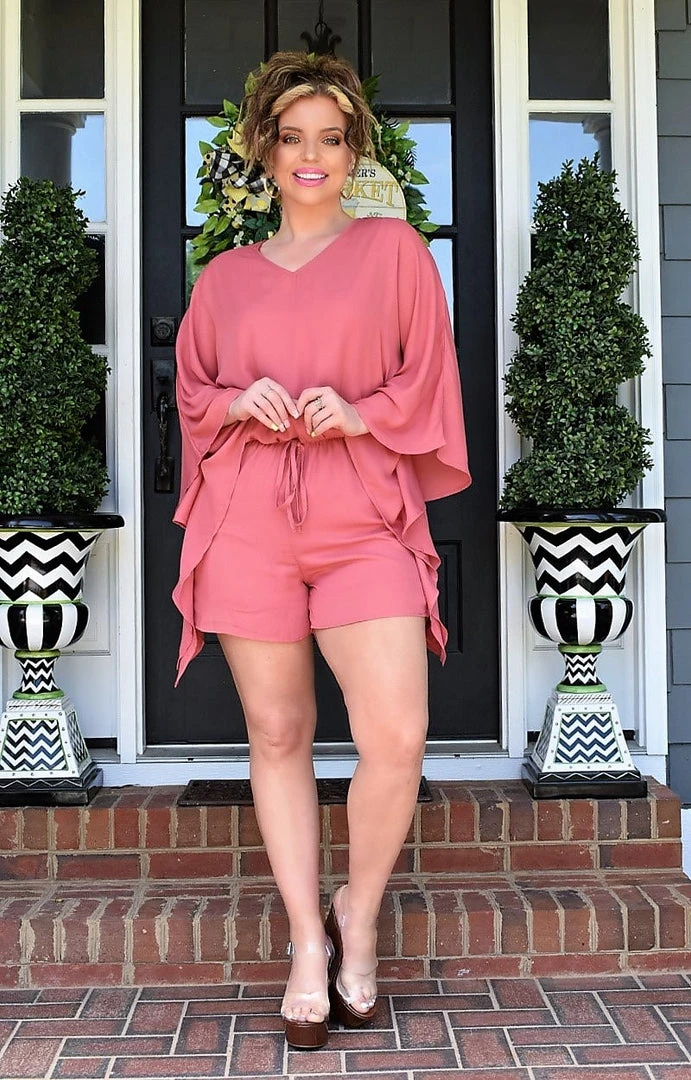 Heimish - BL-WP1022V - 41222 Bold Beauty Romper - Mauve