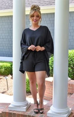 Heimish - BL-WP1022V - 5822 Bold Beauty Romper - Black