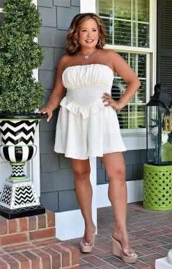 Do+Be - Y19973 - 62922 BOTTOMS Secret Crushes Romper - White