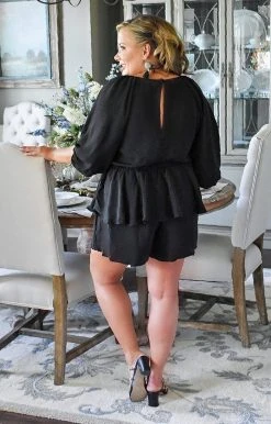 143 Story - IJM7452 - 82121 BOTTOMS Drawn To You Romper - Black