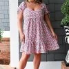 TCEC - CD02353 - 4922 I'm Spoken For Floral Dress - Pink