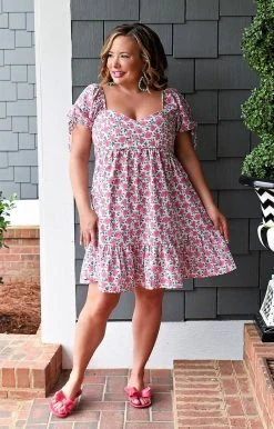 TCEC - CD02353 - 4922 I'm Spoken For Floral Dress - Pink