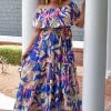 Flying Tomato - ID18721-PP - 7722 Sweet Like Summer Print Dress - Blue