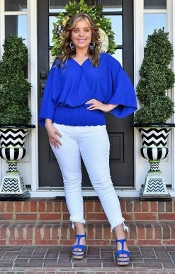 143 Story - TM6193C - 3422 Let's Get It Started Top - Royal Blue TOPS