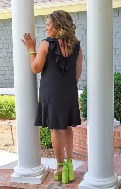 Vision - D993PP - 6722 DRESSES Unlikely Friends Dress - Black