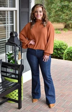 143 Story - ITM7574-PP - 12322 Before It's Over Top - Terra Cotta TOPS