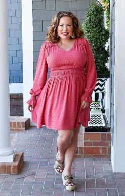 143 Story - IDM8042-PP - 3222 Whenever I'm With You Dress - Dark Rose DRESSES