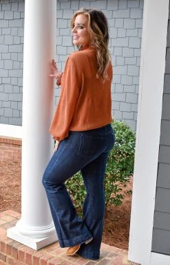 143 Story - ITM7574-PP - 12322 Before It's Over Top - Terra Cotta TOPS