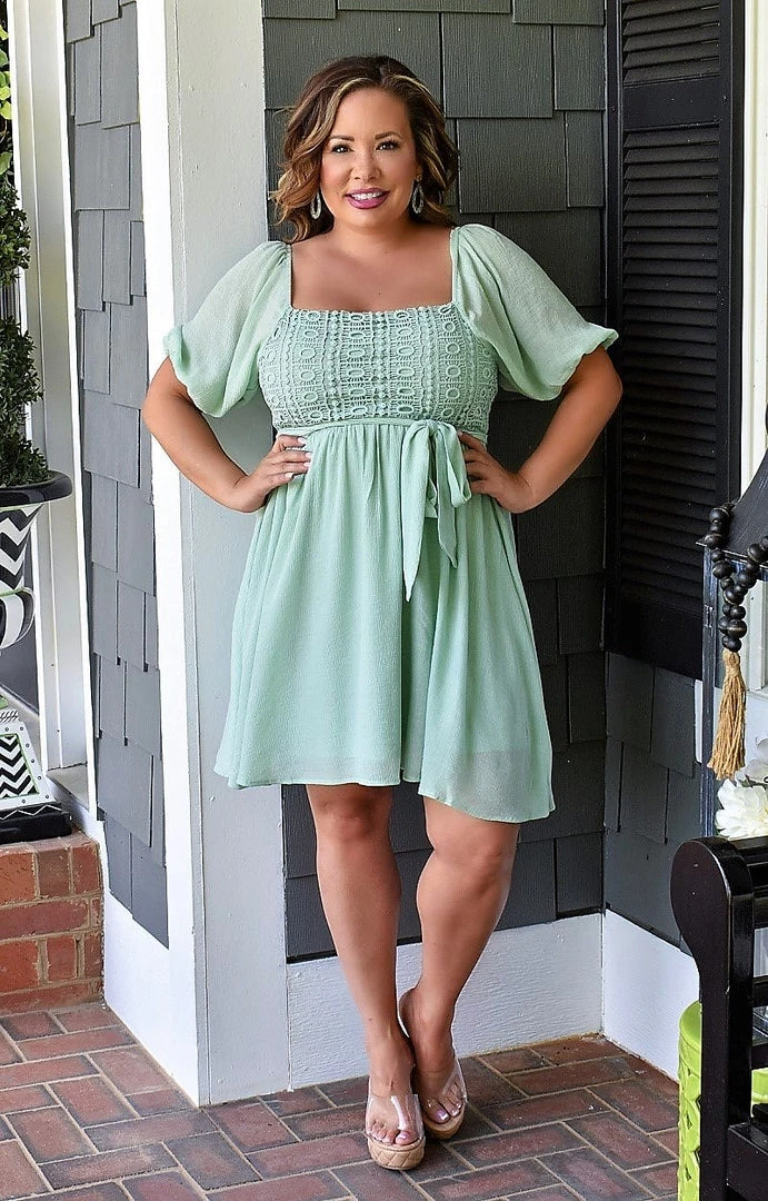 Flying Tomato - LD1405-PP - 42822 Ring The Bell Dress - Mint DRESSES