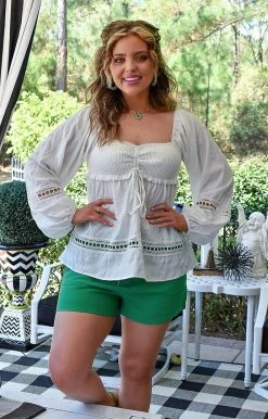 143 Story - ITM8089 - 32222 Making Connections Top - Ivory TOPS