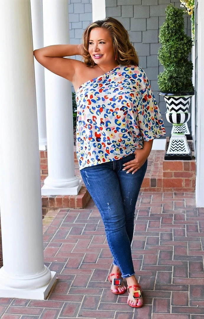 Andree - T10110-1 - 33022 TOPS Chic Lifestyle Leopard Top - Multi