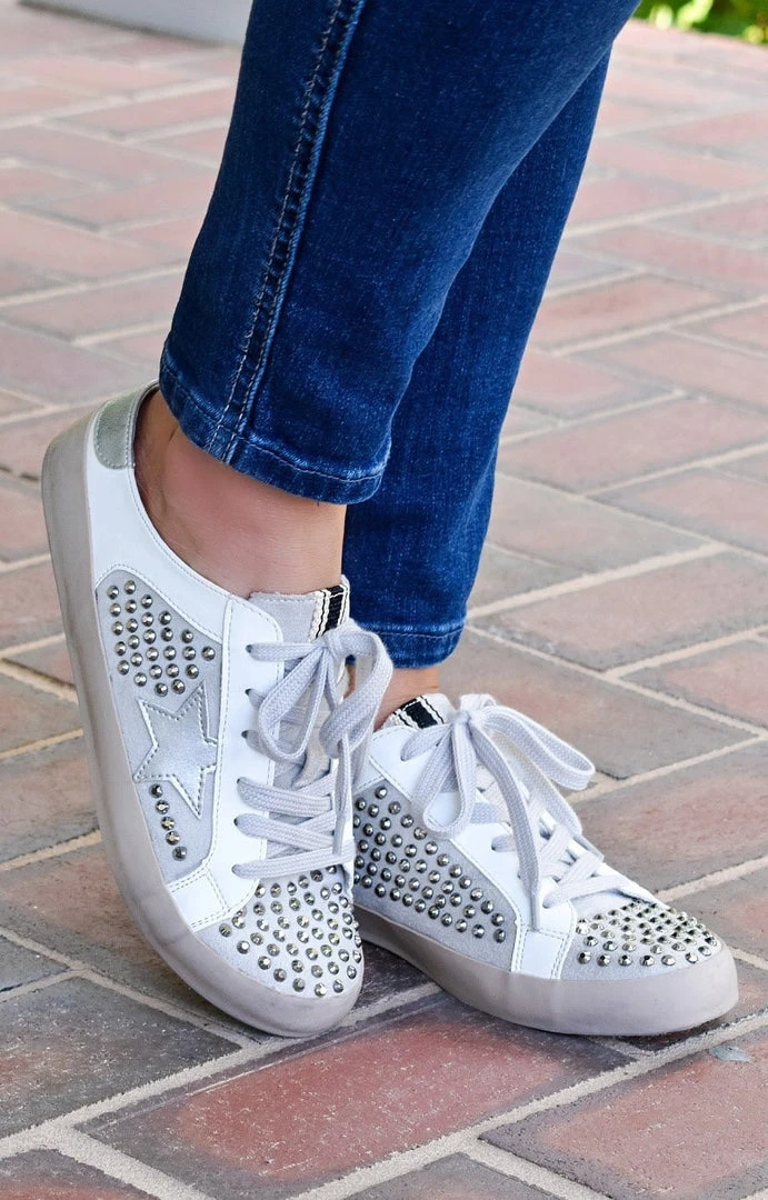 Shu Shop - PHILIA - 9721 SHU SHOP - Philia Slide Sneakers - White/Silver