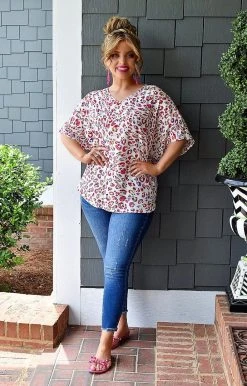 Spin USA - 5039 - 5722 The Sweetest Reason Oversized Leopard Top