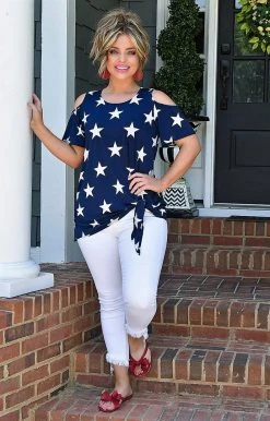 Heimish - ST1055-12 - 52322 All American Girl Print Top - Navy