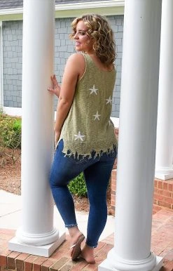 HeySOn - ESW1055PD - 52722 TOPS All For Fun Distressed Print Top