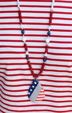 Southern Grace - AN7442 - 62221 Glitter Up My America Necklace Accessories