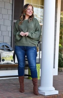 Davi & Dani - DWT91257PER - 12122 TOPS I've Got Forever Sweater - Sage