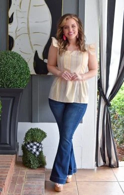 Davi & Dani - DT14018PER - 2922 TOPS Spare Me The Details Top - Multi