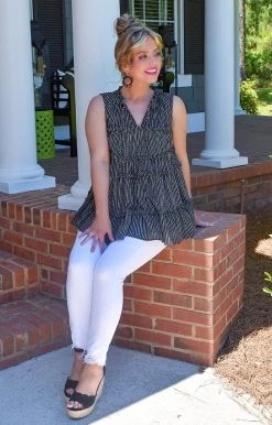 Heimish - WT1091F - 51422 TOPS Such A Standout Print Top - Black