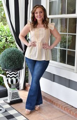 Davi & Dani - DT14018PER - 2922 TOPS Spare Me The Details Top - Multi