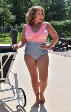 Queen - 171135 - 6322 Poolside Escape One Piece Swimsuit - Coral