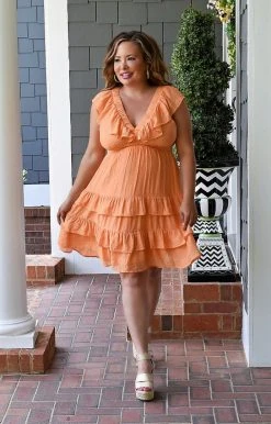Flying Tomato - AD2491-PP - 41222 DRESSES Sweet Summers Dress - Tangerine