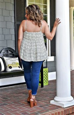 143 Stores - ITM8075A-PP - 61022 Make A Mark Floral Top - Off White TOPS