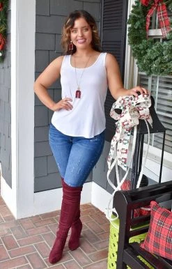 Adrienne - 1769MD - 121221 New To Me Tank - White TOPS