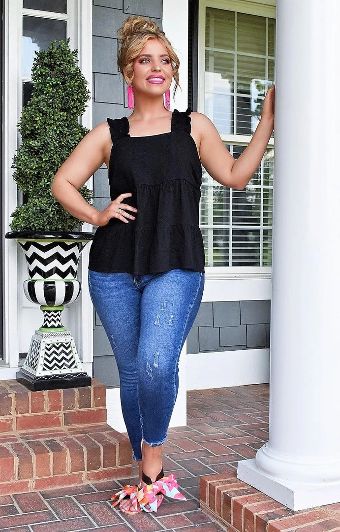 Andree - T10430-PP - 51022 TOPS Caught In A Moment Top - Black