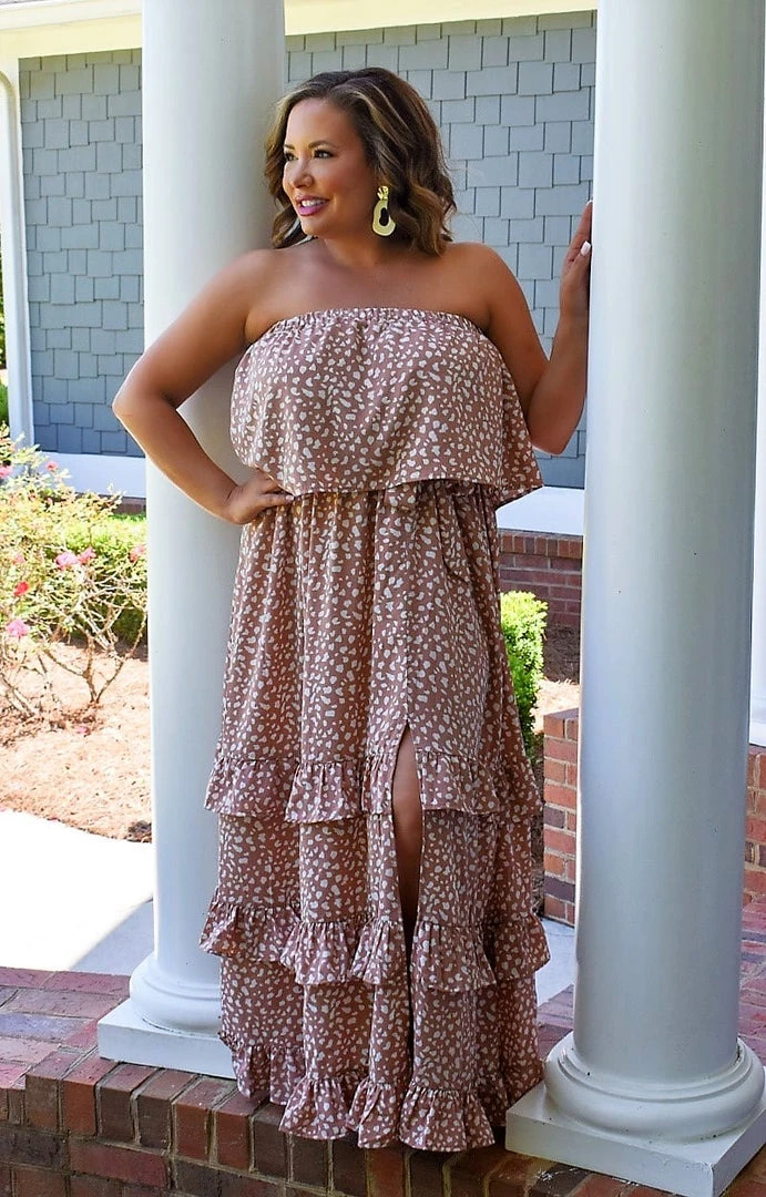 Heimish - WD1035F - 42522 DRESSES That's The Spirit Print Maxi Dress - Dusty Rose