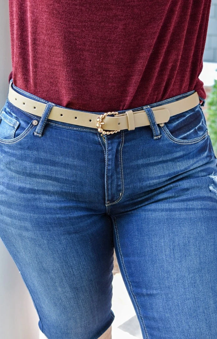 Fame Accessories - MML8109KA - 10321 Coming Back Around Belt - Khaki