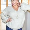 Main Strip - LL20099X - 101820 Sweetheart Wishes Oversized Sweater - Taupe