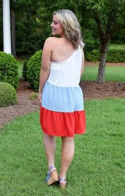 143 Story - DM8882-PP - 72022 New Chapter Colorblock Dress