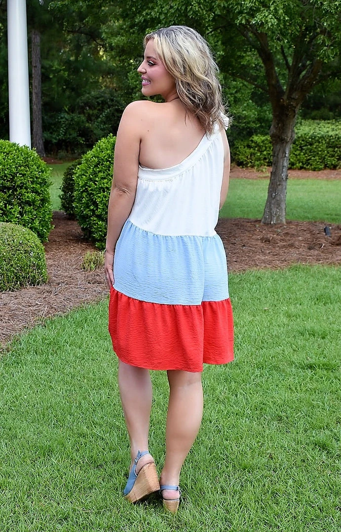 143 Story - DM8882-PP - 72022 New Chapter Colorblock Dress