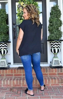 Vision - T6689 - 61422 TOPS Knot That Into You Top - Black