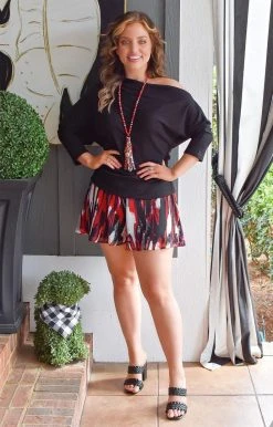 Gee Gee - DT5778A - 21722 Let You In Top - Black TOPS