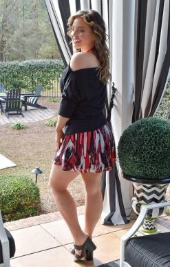 Gee Gee - DT5778A - 21722 Let You In Top - Black TOPS