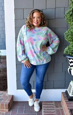 Davi & Dani - DT04057PER - 2122 Form A Bond Tie Dye Top