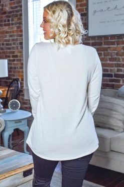 Heimish - BL-ET5050-11 -120220 Keep You Around Print Sweater - Oatmeal