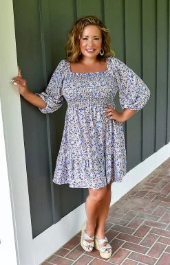 First Love - D12171 - 71622 DRESSES Spread The Love Floral Dress - Violet