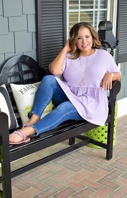 Heimish - BL-ET6611-10 - 32022 TOPS Sprinkled With Joy Top - Lavender