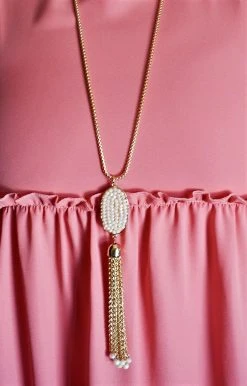 Southern Grace - AN9626 - 62122 As Time Passes Necklace - Pink/Gold Accessories