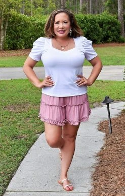 TCEC - CT7863 - 42022 Busy Weekend Top - White