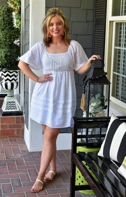 HeySon - ED5076PD - 62422 Feeling Blessed Dress - White DRESSES