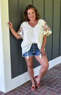 Sneak Peek - SP-S7286MD - 51822 BOTTOMS Wonder Often High Waist Distressed Denim Shorts