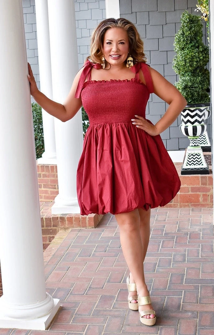 TCEC - CD02020 - 13022 No Letting Go Dress - Wine