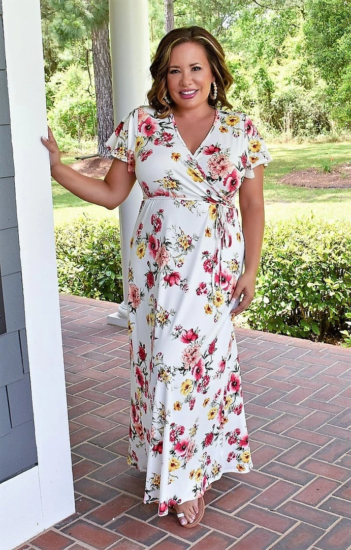 Chris & Carol - 211040D - 42822 So Into You Floral Maxi Dress - White