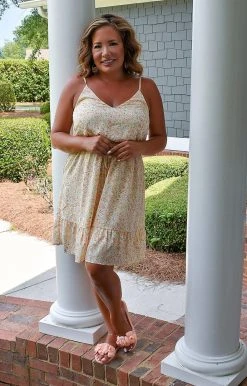 Staccato - 71183A-PP - 7922 On Center Stage Floral Dress - Peach DRESSES